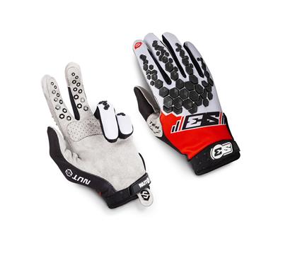 S3 Gloves Hard Enduro Nuts Premium: Red — Size XL