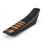 One Gripper Seat Cover - RIBBED Black/Orange