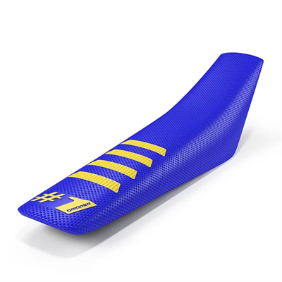 One Gripper Seat Cover - RIBBED Blue/Yellow