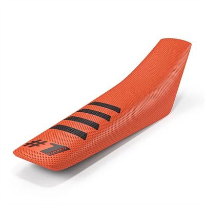 One Gripper Seat Cover - RIBBED Orange/Black