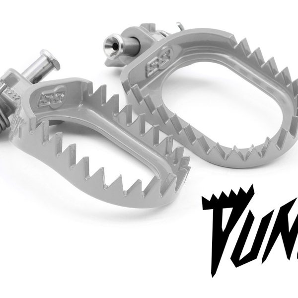 S3 Punk Footrests Beta/Gas Gas/KTM 92-2016 & Yam - Silver
